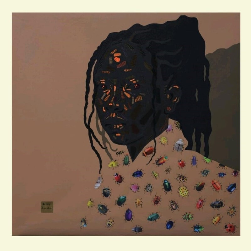 Orange Girl -
Collage and Acrylic on Canvas -
90 x 90cm - 
USD 2 800 